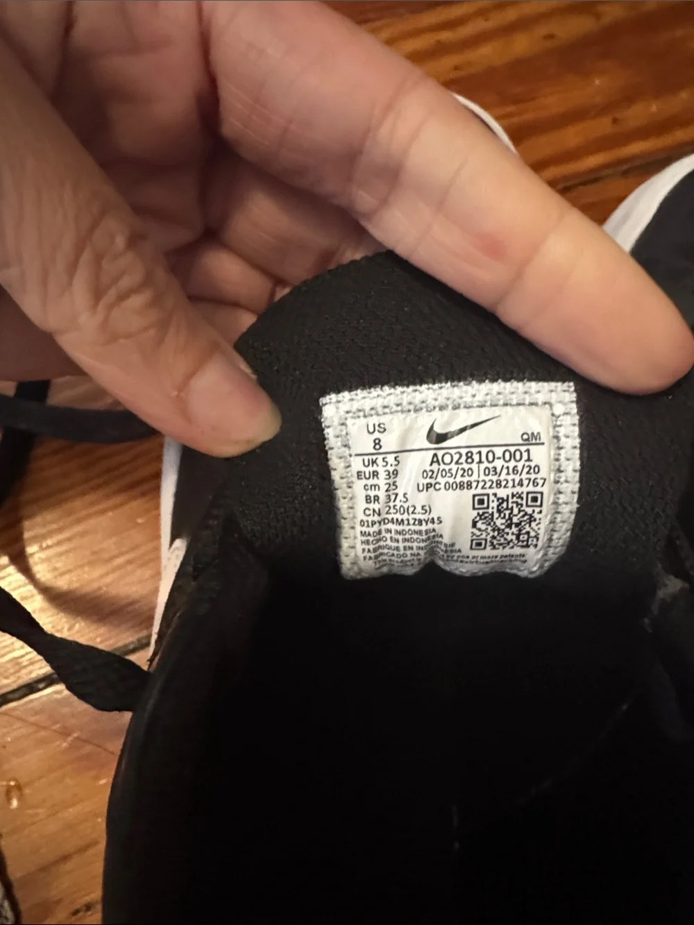 Nike Black Low-Top Sneakers with White Swoosh